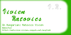 vivien matovics business card